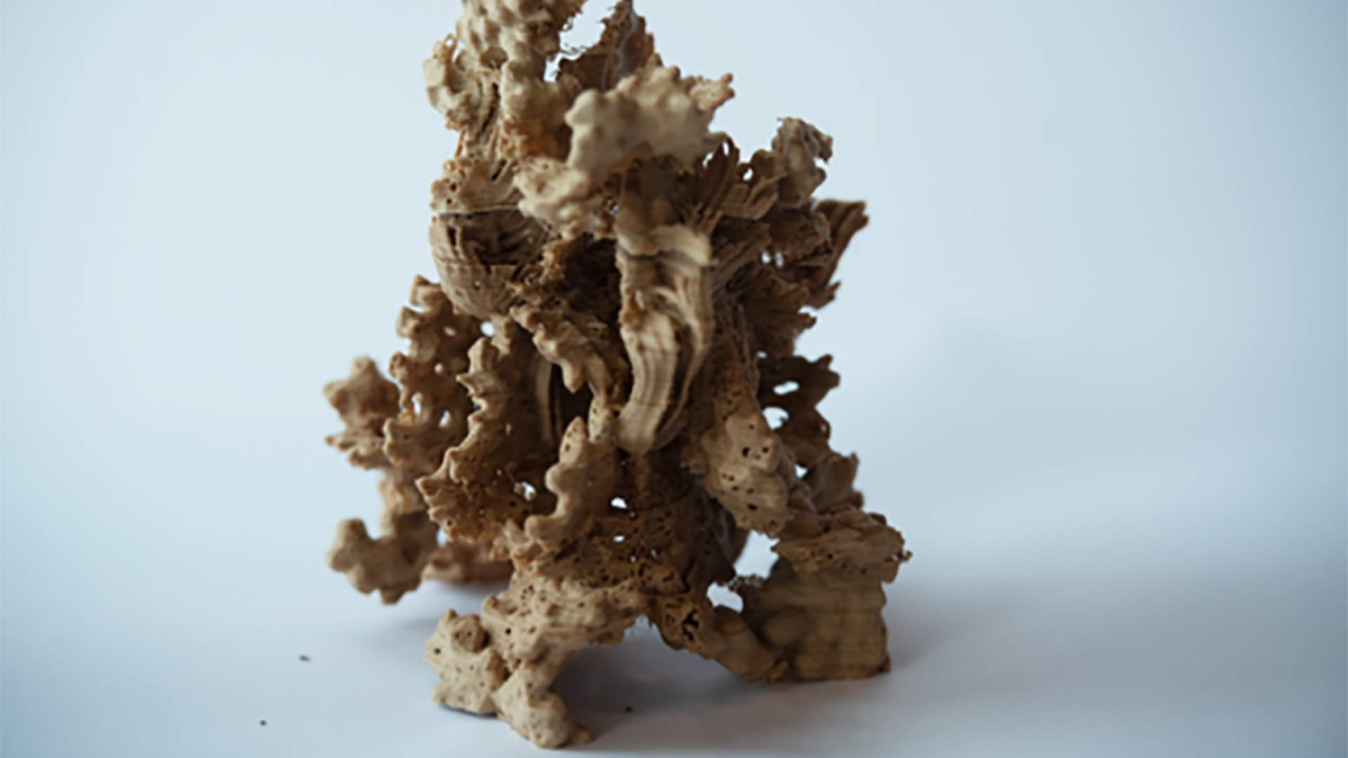 Photo of Mycelium printed by a UR10 robot
